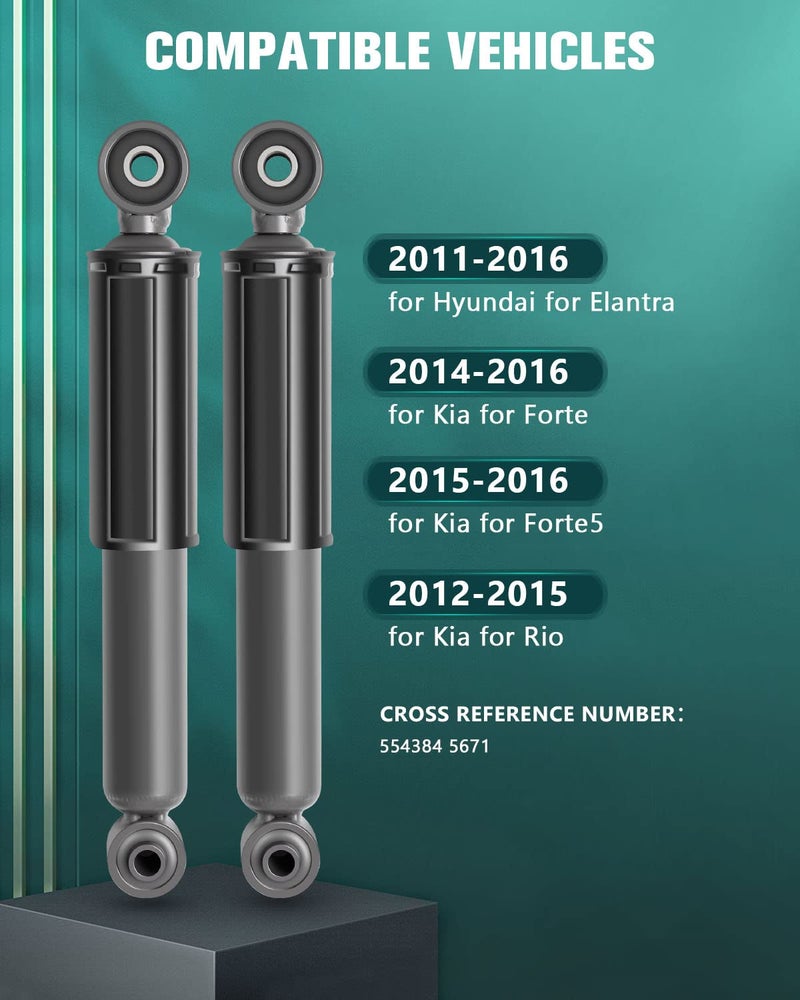 AUTOMUTO Rear Shocks Kits for Kia Fits 2011-2016 for Hyundai Elantra,2014-2016 for Kia Forte,2015-2016 for Kia Forte5,2012 2013 2014 2015 for Kia Rio 554384 - Image 3